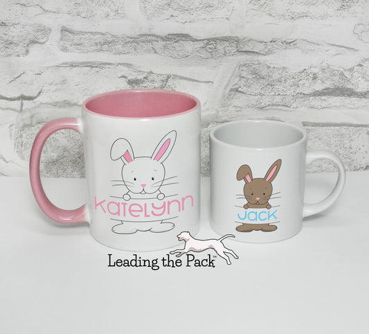 Personalised rabbit mug