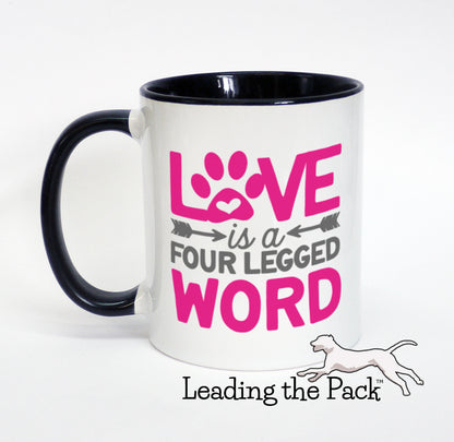 Love is four legged mug