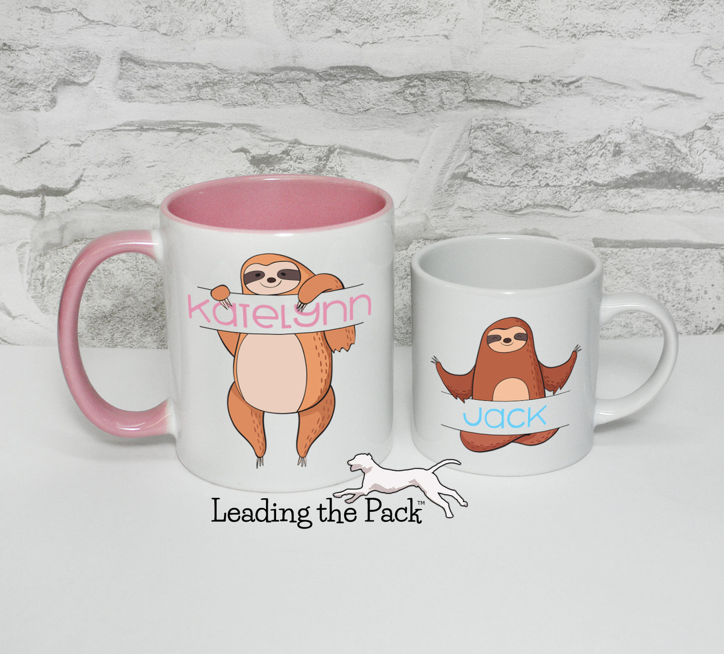 Personalised sloth mug