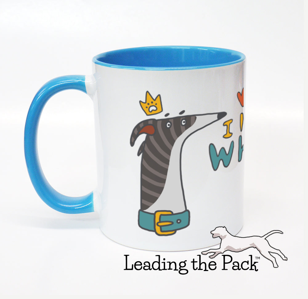 I love my whippet cartoon mug