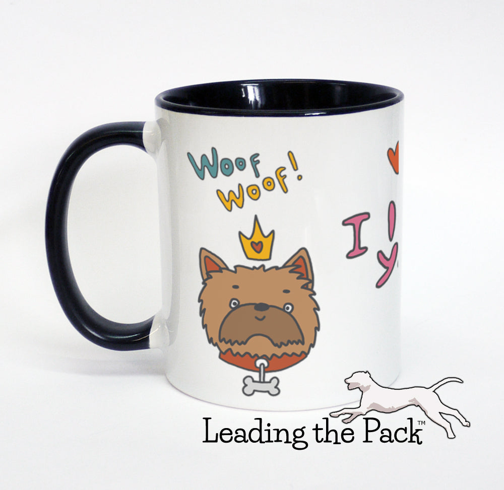 I love my yorkie cartoon mug