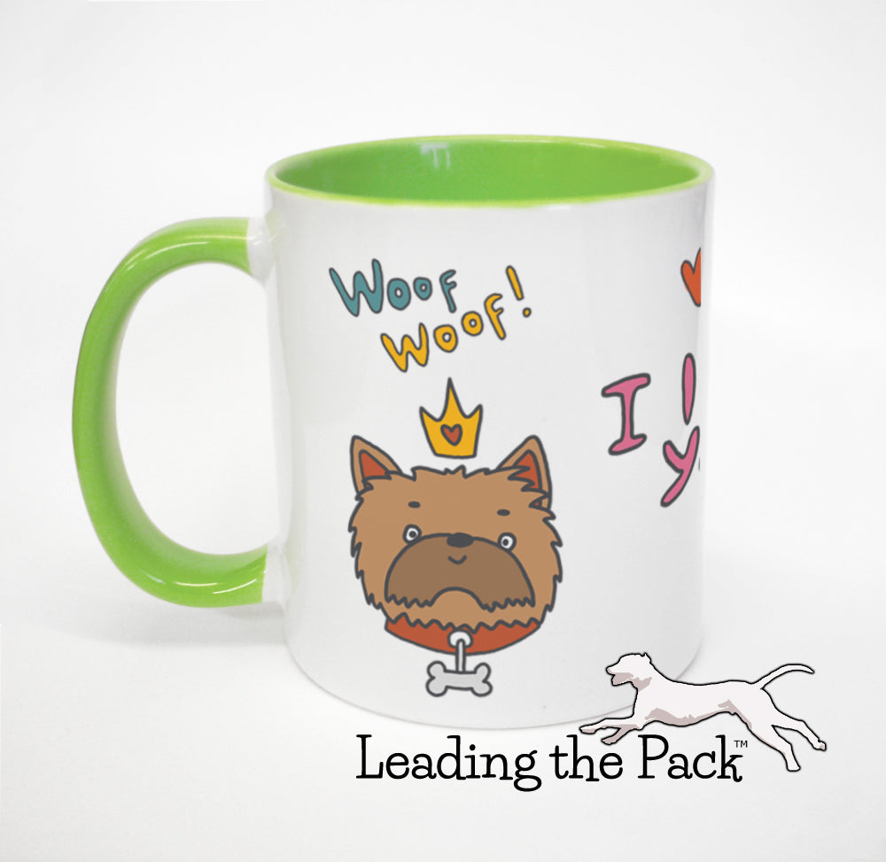 I love my yorkie cartoon mug