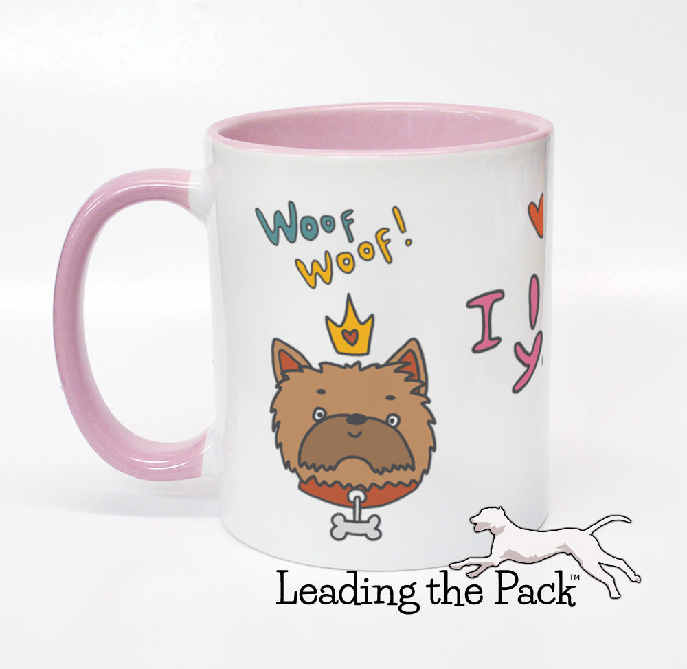 I love my yorkie cartoon mug