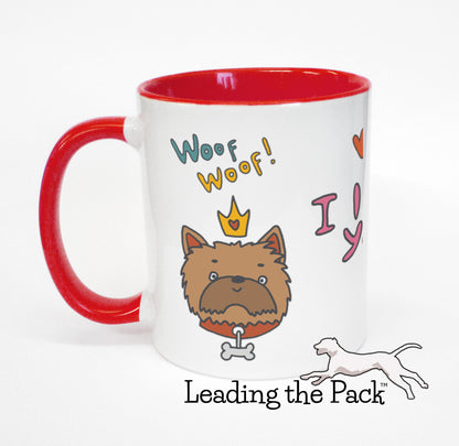 I love my yorkie cartoon mug