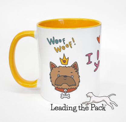 I love my yorkie cartoon mug